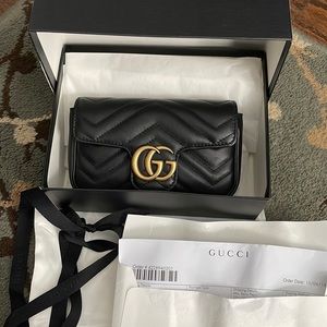 Gucci - Marmont Matelasse Leather Super Mini Bag - Black